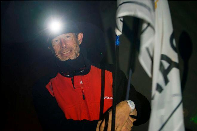 Pierre Antoine celebrates his podium position - The Transat bakerly © Amory Ross http://www.amoryross.com