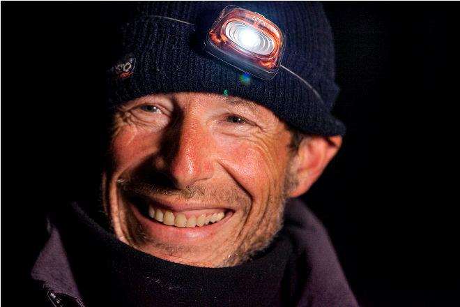Pierre Antoine celebrates his podium position - The Transat bakerly © Amory Ross http://www.amoryross.com