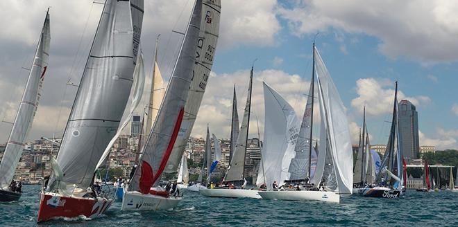 Fleet in action - 2016 Turkcell Platinum Bosphorus Cup ©  Kurt Arrigo http://www.loropianasuperyachtregatta.com