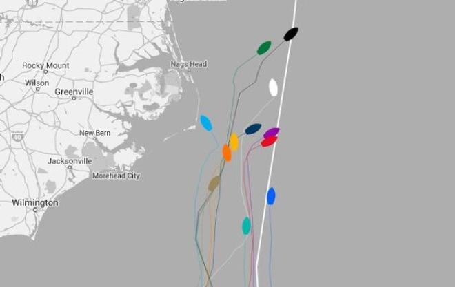 Current positions - Clipper Race – LMAX Exchange – Race of The Americas © Clipper Ventures