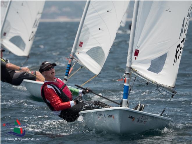 Fleet in action on opening day - 2016 Laser Standard Masters World Championship © 2016 JLDigitalMedia.net