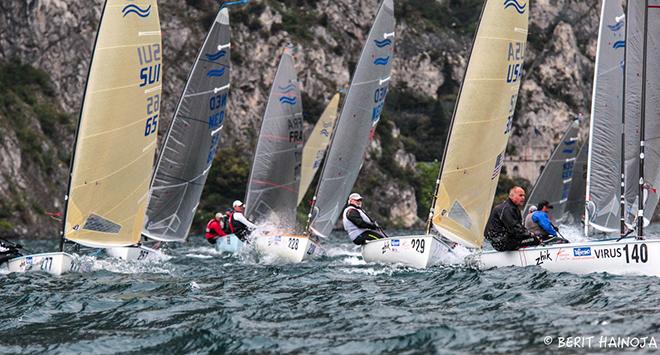 Fleet in ction - 2016 Finn World Masters © Berit Hainoja