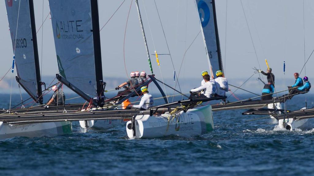 Ian Williams ad the GAC Pindar crew  - World Match Racing Tour Copenhagen May 11, 2016 © Ian Roman / WMRT