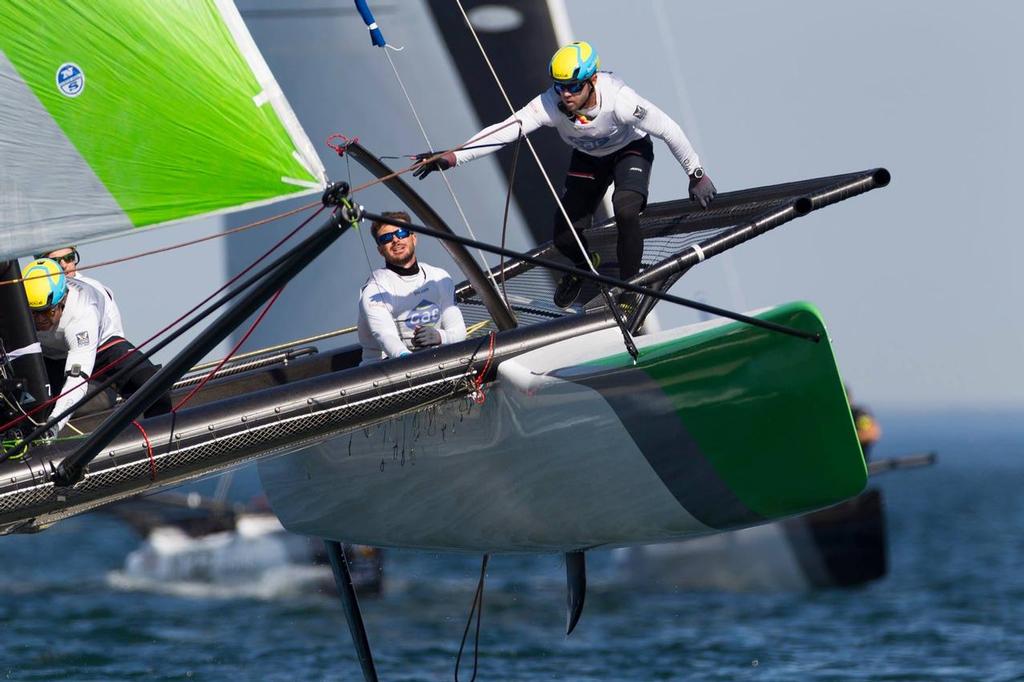 Ian Williams ad the GAC Pindar crew  - World Match Racing Tour Copenhagen May 11, 2016 © Ian Roman / WMRT