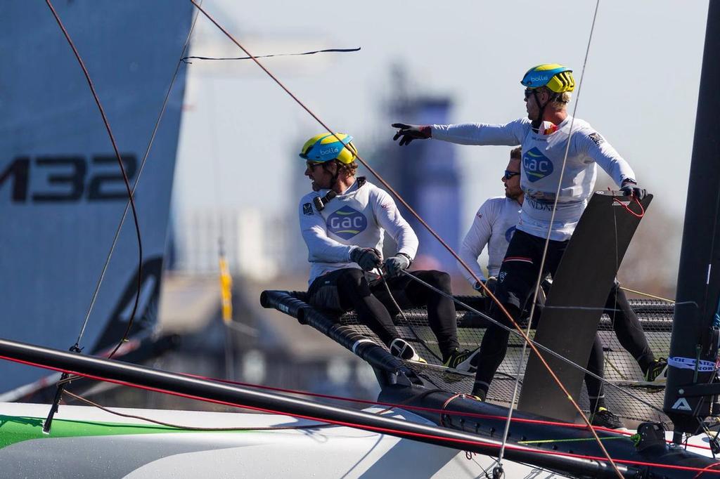 Ian Williams ad the GAC Pindar crew - World Match Racing Tour Copenhagen May 11, 2016 © Ian Roman / WMRT