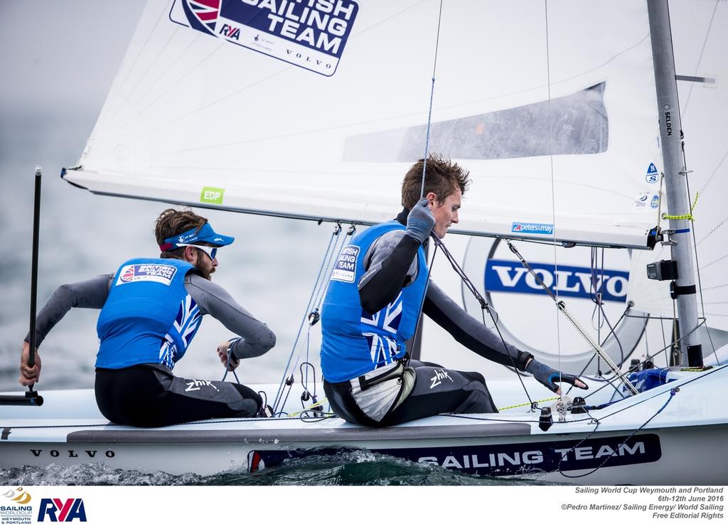 470 crew Luke Patience and Chris Grube - Sailing World Cup Weymouth and Portland © Pedro Martinez / Sailing Energy / World Sailing
