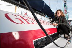 Franco-German sailor Isabelle Joschke aboard her Class40 yacht, Generali-Horizon Mixité - The Transat bakerly photo copyright Lloyd Images taken at  and featuring the  class