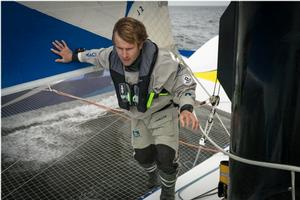 François Gabart aboard the trimaran MACIF - The Transat bakerly photo copyright  Yann Riou / Macif taken at  and featuring the  class