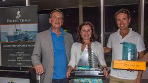 Kim Bangles is at her first presentation and she’s a winner – nice work or what?! - 2016 Beneteau Pittwater Cup photo copyright  John Curnow taken at  and featuring the  class