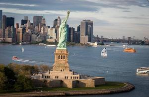 Stunning backdrop for the start of the New York - Vendee photo copyright SW taken at  and featuring the  class