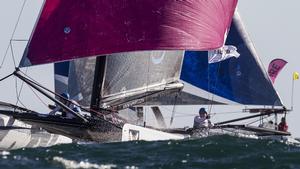 Eight teams are vying for three remaining slots - 2016 World Match Racing Tour Newport photo copyright Ian Roman / WMRT taken at  and featuring the  class