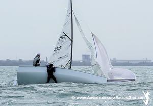 Alcock capsized immediately after race five photo copyright Nic Douglass / www.AdventuresofaSailorGirl.com taken at  and featuring the  class