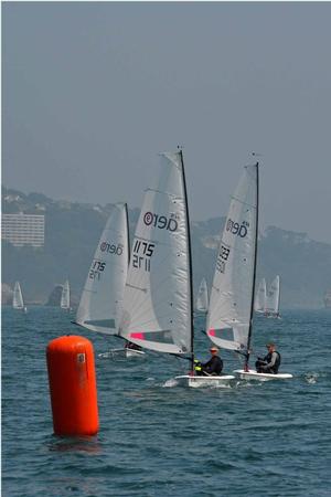 Lead 9s approach the leeward mark photo copyright  Jean Border http://www.borderphotos2010.com/ taken at  and featuring the  class