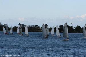 Impulses enjoying the moderate conditions on the Clarence River, Big River Sailing Club - Sixth BCF Eastern States Impulse Championships photo copyright Lea Foster taken at  and featuring the  class