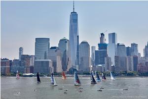 Fleet in action - 2016 New York–Vendée Transatlantic Race photo copyright Thierry Martinez / Sea&Co / Ocean Masters taken at  and featuring the  class