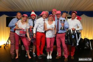 Andy Howe and fiancee Annie Kelly know how to enjoy themselves and so do the Black Jack crew who are always the life and soul of the party - 2016 Landsail Tyres J-Cup photo copyright  Tim Wright / Photoaction.com http://www.photoaction.com taken at  and featuring the  class