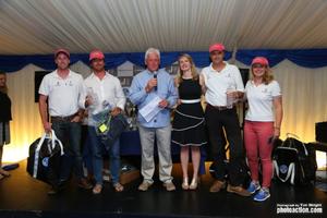 Jonathan Calascione and Seb Ripard's Harlequin winners of the 20 strong J/70 Class - 2016 Landsail Tyres J-Cup photo copyright  Tim Wright / Photoaction.com http://www.photoaction.com taken at  and featuring the  class