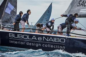 Skipper Carlo Naibo led Sempre Avanti to Boat of the Day honors on Quantum Race Day, placing second in all three races. Sempre Avanti stands fourth overall. photo copyright Sara Proctor taken at  and featuring the  class