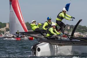 Fleet in action - 2016 World Match Racing Tour photo copyright  Ian Roman taken at  and featuring the  class