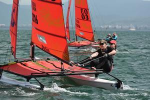 Fleet in action - 2016 Hobie® 16 World Championship photo copyright  Hobie Cat http://www.hobiecat.com/ taken at  and featuring the  class
