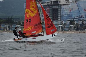Fleet in action - 2016 Hobie® 16 World Championship photo copyright  Hobie Cat http://www.hobiecat.com/ taken at  and featuring the  class