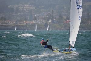 Fleet in action at 2016 Contender World Championships photo copyright Rick Linkemyer taken at  and featuring the  class