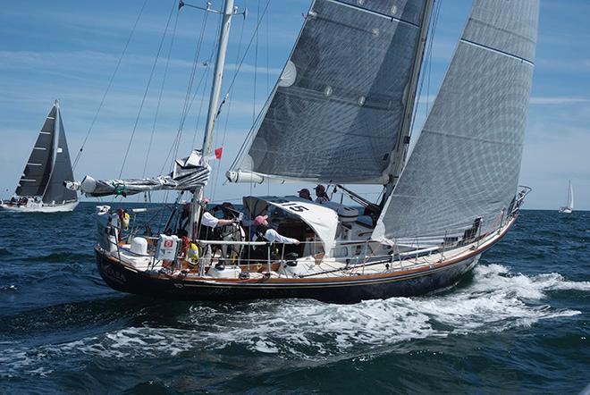 ACTAEA skippered by Michael Cone (winner of the St David's Lighthouse division in 2014 neck and neck with FLYER (Douglas Abbott) © Barry Pickthall / PPL
