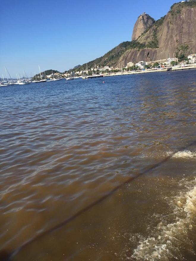 In this photo you see the contrast of the reasonably clear water in the distance with the smelly poo soup up closer. © Bruce Kendall 