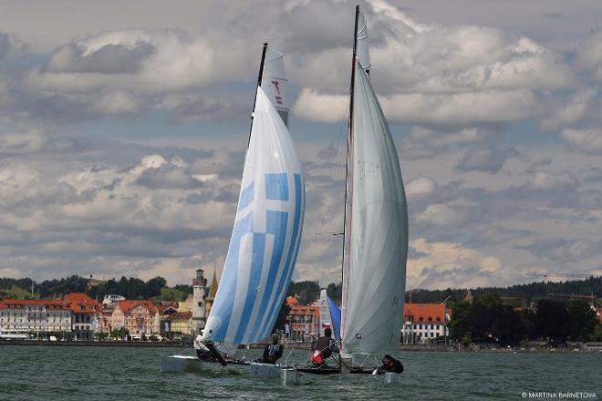 Fleet in action on day four - 2016 Tornado World Championship © Martina Barnetova