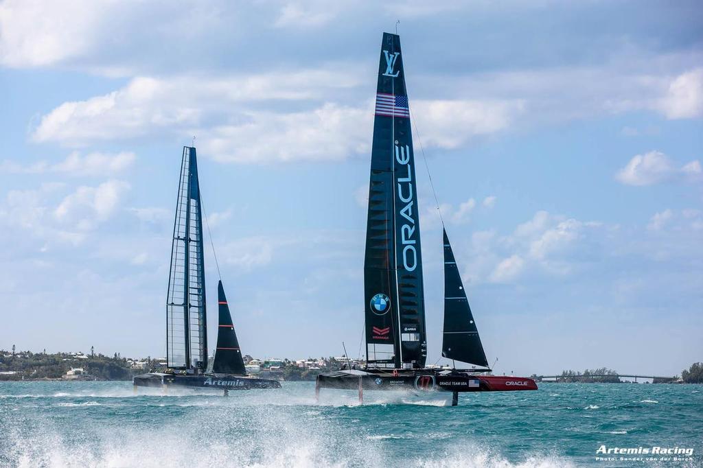 AC45S - Artemis Racing with Oracle Team USA in Bermuda © Artemis Racing