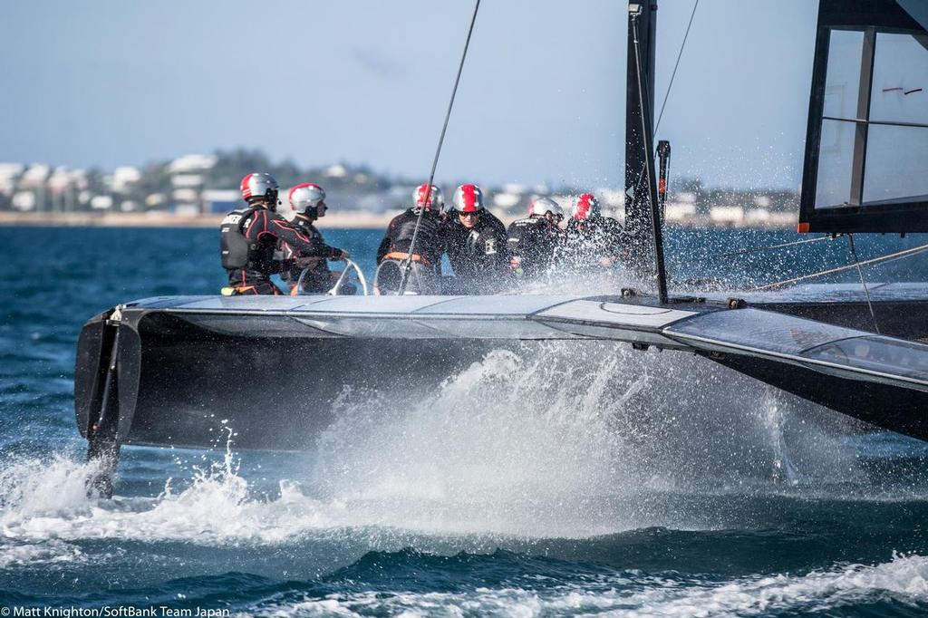  - Softbank Team Japan sailing in bermuda using OTUSA's first AC45-S © SoftBank Team Japan