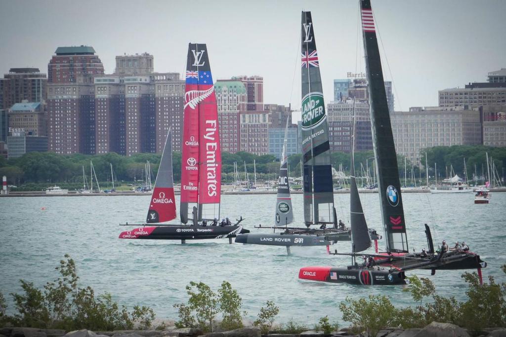 Chicago City scape  - Louis Vuitton America’s Cup World Series Chicago - Day 2 © Emirates Team New Zealand http://www.etnzblog.com