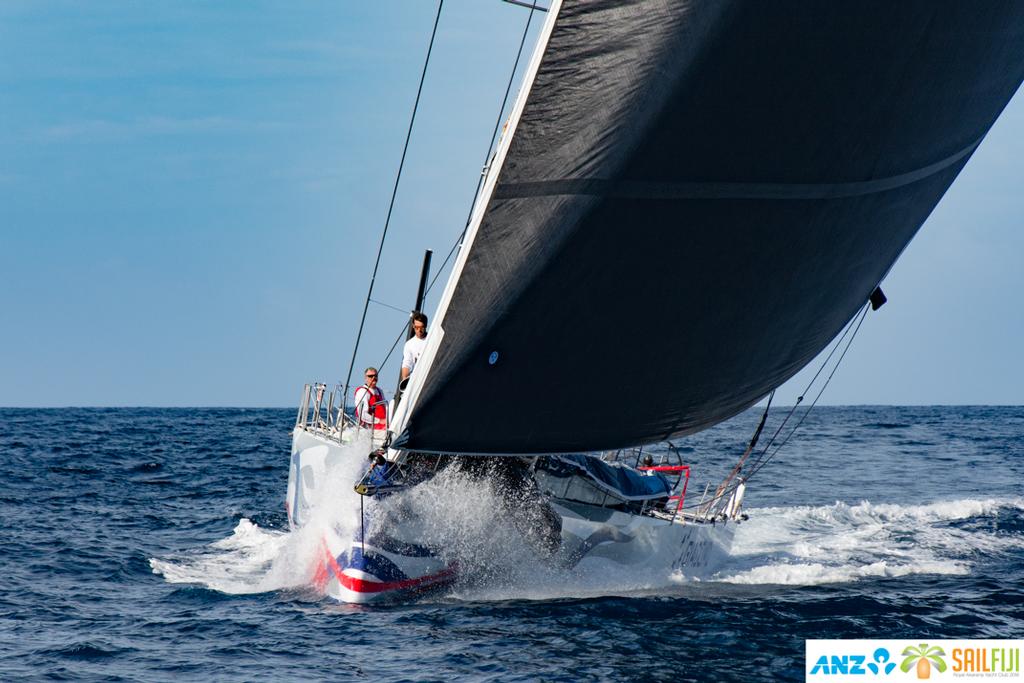 VO70 Giacomo nears the finish of the ANZ Sail Fiji race smashing the monohull course record © Suellen Hurling 