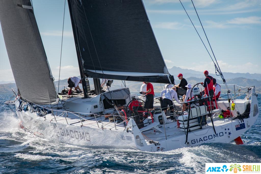 VO70 Giacomo nears the finish of the ANZ Sail Fiji race smashing the monohull course record © Suellen Hurling 