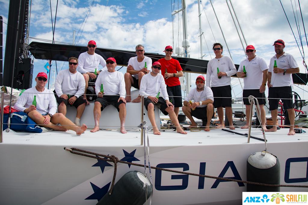 VO70 Giacomo pose after their record breaking  ANZ Sail Fiji race  © Suellen Hurling 