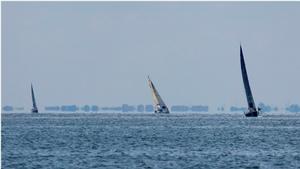 Depart de la 1ere etape de la Solitaire Bompard Le Figaro entre Deauville et Cowes photo copyright Alexis Courcoux taken at  and featuring the  class