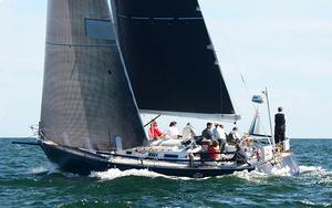Vamp, a J44 skippered by Lenny Siter, Crewman AJ Evans, Chairman of the 2016 Bermuda Race and watch captain, reported today that they had passed through the weather front and were sailing at 10knots under spinnaker. photo copyright  Talbot Wilson / PPL taken at  and featuring the  class