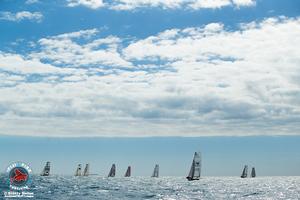 Fleet in action - Triple Crown Trophy photo copyright Scotty Sinton / Auckland Skiff League taken at  and featuring the  class