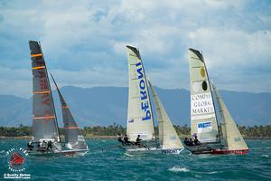 Fleet in action - Triple Crown Trophy photo copyright Scotty Sinton / Auckland Skiff League taken at  and featuring the  class