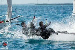 Fleet in action - Triple Crown Trophy photo copyright Scotty Sinton / Auckland Skiff League taken at  and featuring the  class
