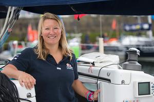 Mary Rook, Skipper du Figaro Artemis 37 - Solitaire Bompard Le Figaro 2016 - Deauville le photo copyright A.Courcoux taken at  and featuring the  class