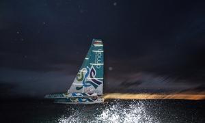 Musandam-Oman Sail set a new record for the fastest-ever sail round Ireland when the team crossed the finish line at Wicklow in 38 hours, 37 minutes and 7 seconds. Skippered by Sidney Gavignet (FRA) with team mates Damian Foxall (IRL) and Fahad Al Hasni (OMA), Jean Luc Nelias (FRA), Yasir Al Rahbi (OMA) and Sami Al Sukaili (OMA) - 2016 Volvo Round Ireland Race photo copyright Lloyd Images taken at  and featuring the  class