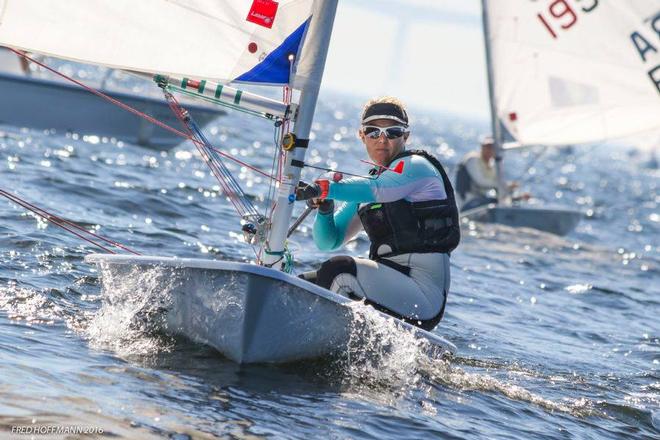 Sara Winther (NZL) - Laser Radial - Rio Int Sailing Week - 2016 - July 16 , 2017 © Fred Hoffman http://www.cncharitas.com.br/