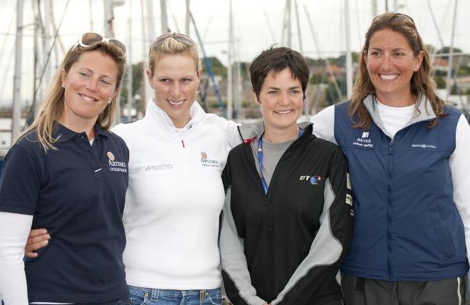 Artemis Challenge 2009 - Skippers/Celebrities – (L-R) Sam Davies, Zara Phillips, Ellen MacArthur, Dee Caffari © Lloyd Images