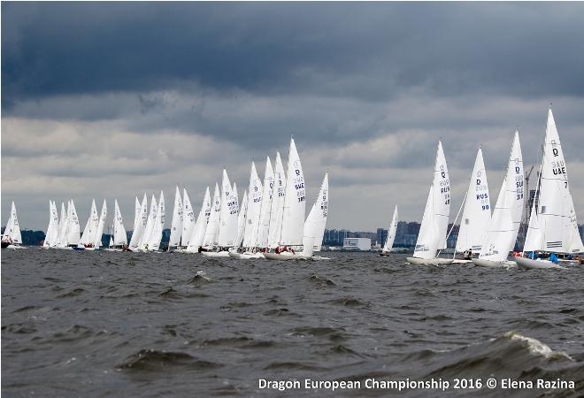Day one of Gazprom Dragon European Championship at St. Petersburg YC © Elena Razina