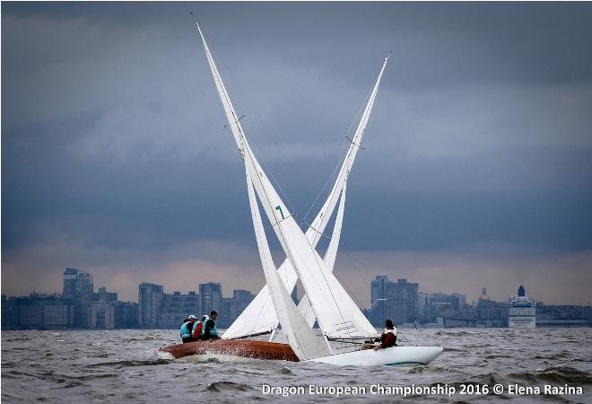 Day one of Gazprom Dragon European Championship at St. Petersburg YC © Elena Razina