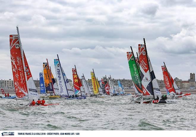 Strong winds and fast coastal racing in Dieppe - Tour de France à la Voile 2016 © Jean-Marie Liot / ASO