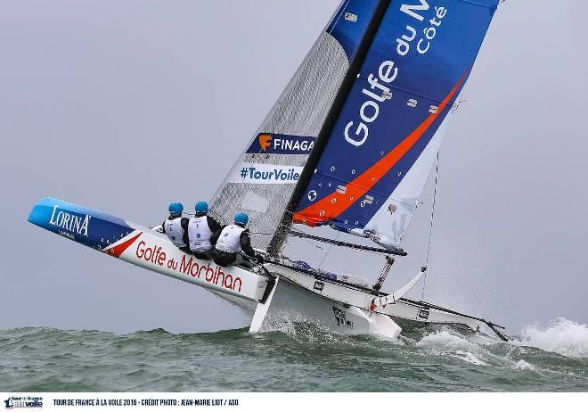 Strong winds and fast coastal racing in Dieppe - Tour de France à la Voile 2016 © Jean-Marie Liot / ASO