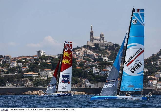 Fleet in action in Act 7 coastal race - Tour de France à la Voile 2016 © Jean-Marie Liot / ASO