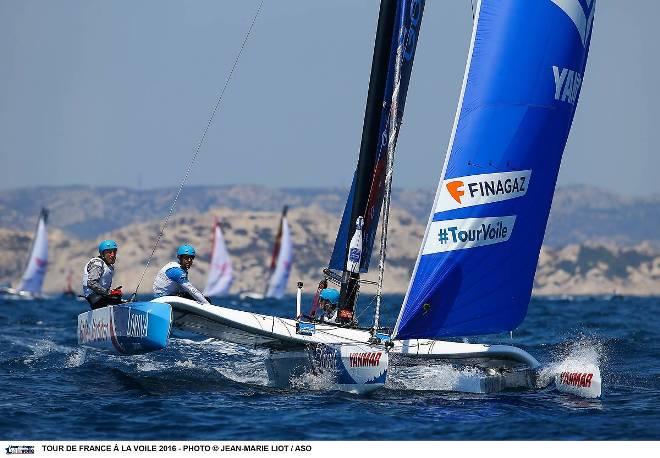 Fleet in action in Act 7 coastal race - Tour de France à la Voile 2016 © Jean-Marie Liot / ASO